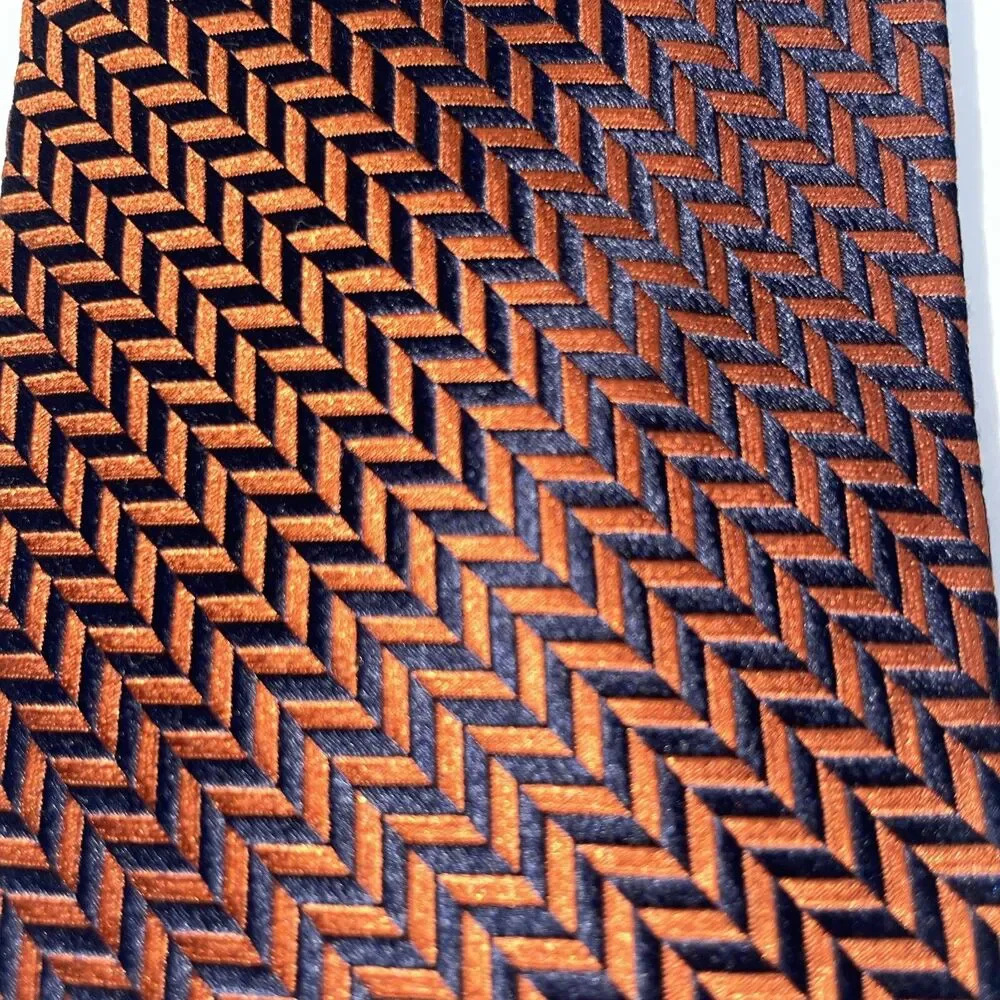 Vintage John Braye Mens 100% Silk Tie Geometric Handmade France 3.5” x 58”